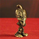 Brass Eagle Looking Ahead Bronze Sculpture