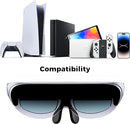 Rokid Air AR Glasses, 120" Full HD Virtual Screen, Lightweight Smart Glasses, Compatible with iPhone 15, Steam Deck/Gaming Consoles/PC/Android, Nearsightedness Adjustment, Portable Monitor
