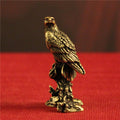 Brass Eagle Looking Ahead Bronze Sculpture