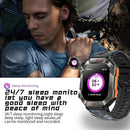2024 New Military Outdoor SmartWatch Compass GPS Track Weather AI Voice 120+Sports Modes 620mAh SmartWatches