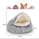 Pet Mattress Warm Comfortable Soft Plush Round Basket Cat Dog 2 in 1 Sleeping Bag
