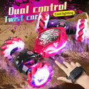 Car 4x4 Remote Control Cart Stunt Gesture Sensing Drift Car With LED Light Deformation Novel Toys + Get 1 Free Helicopter