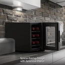 New Standard Door Mini Fridge with Wine Rack and Temp. Control