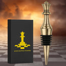 Chess King Queen Shaped Wine Stopper Zinc Alloy Bottle Stoppers Unique Gift for Chess Fans Player Lover Wine Save Plug