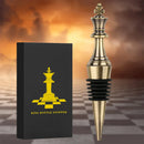 Chess King Queen Shaped Wine Stopper Zinc Alloy Bottle Stoppers Unique Gift for Chess Fans Player Lover Wine Save Plug