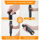 Electric Wine Bottle Opener with Foil Cutter One-click Button Rechargeable Automatic