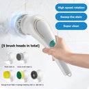 Usb Charging 5-in-1Multifunctional Electric Cleaning Brush  Bathroom Wash Brush Kitchen Cleaning Tool Dishwashing Brush