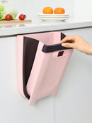 Trash Can Household Folding Paper Basket Hanging Sorting Bin