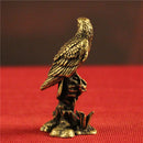 Brass Eagle Looking Ahead Bronze Sculpture
